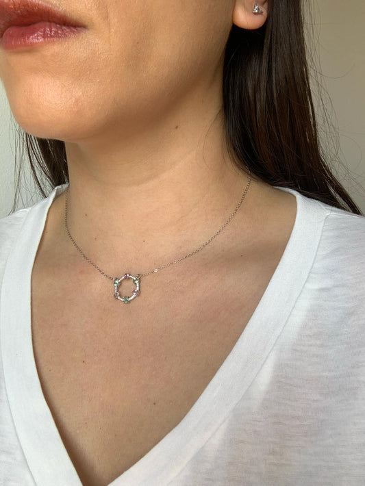 Collana in tormalina di argento 925 / Purificazione e protezione