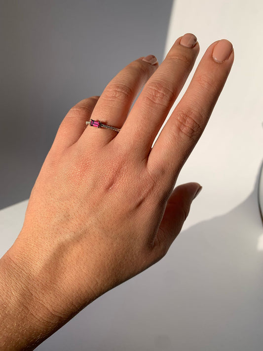 Anello in rodolite di argento 925 / Coraggio e romanticismo