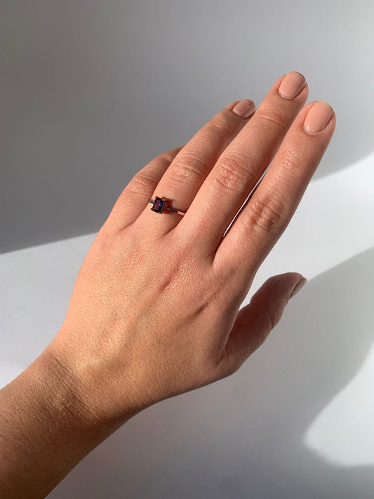 Anello regolabile in topazio blu di argento 925 / Felicità e vitalità