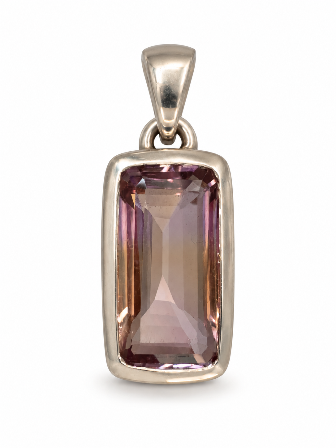 Ciondolo in ametrino di argento 925 / Abbondanza e gioia