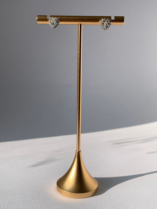 925 Silver Blue Topaz Adjustable Ring / Happiness and Vitality