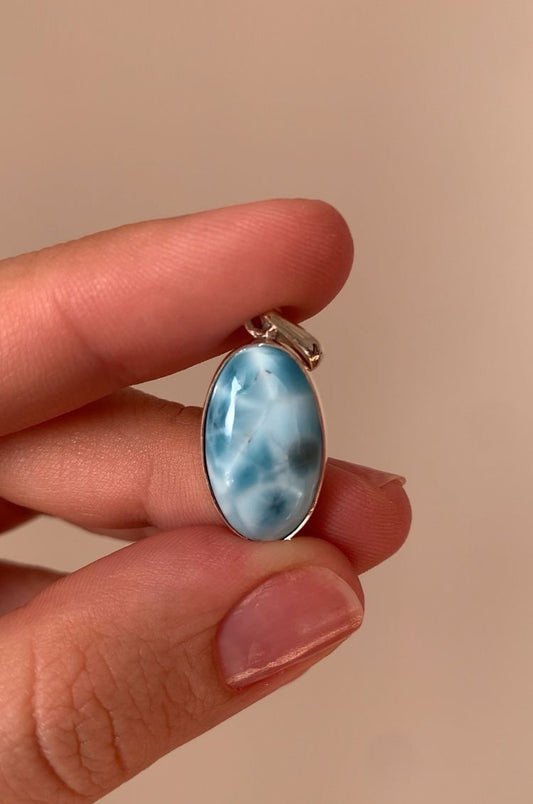 Collar larimar plata 925 / Equilibrio y serenidad