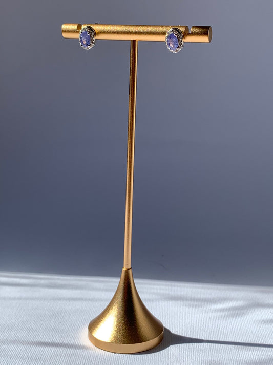 Orecchini in tanzanite di argento 925 placcato in rodio / Autorealizzazione ed emancipazione