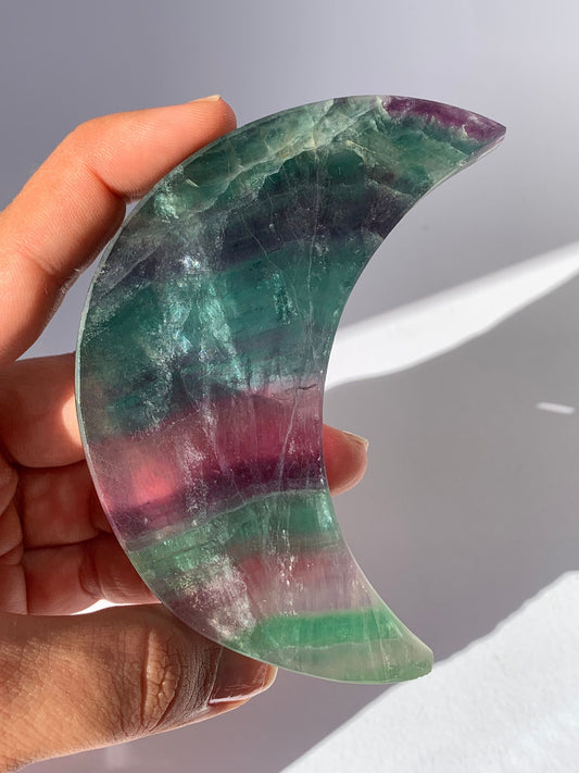Luna in fluorite arcobaleno / Cambiamenti e spiritualità