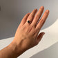 925 Silver Black Tourmaline and White Topaz Ring / Purification and Protection