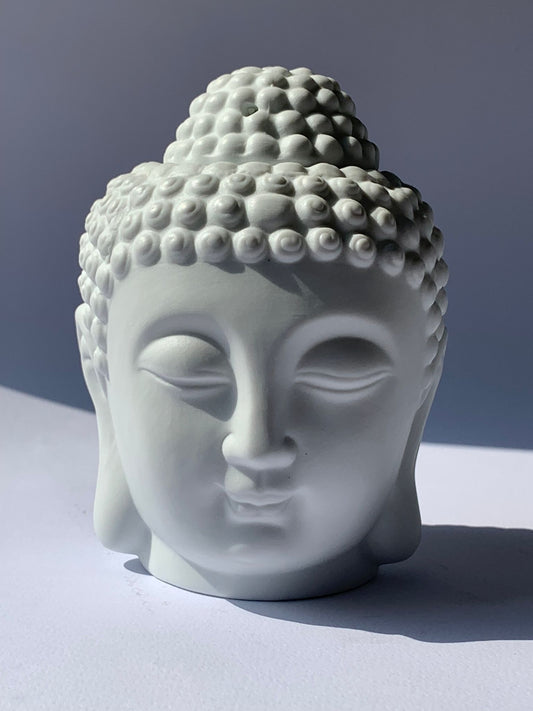 Bruciatore di oli essenziali e scaldacera a forma di Buddha in ceramica