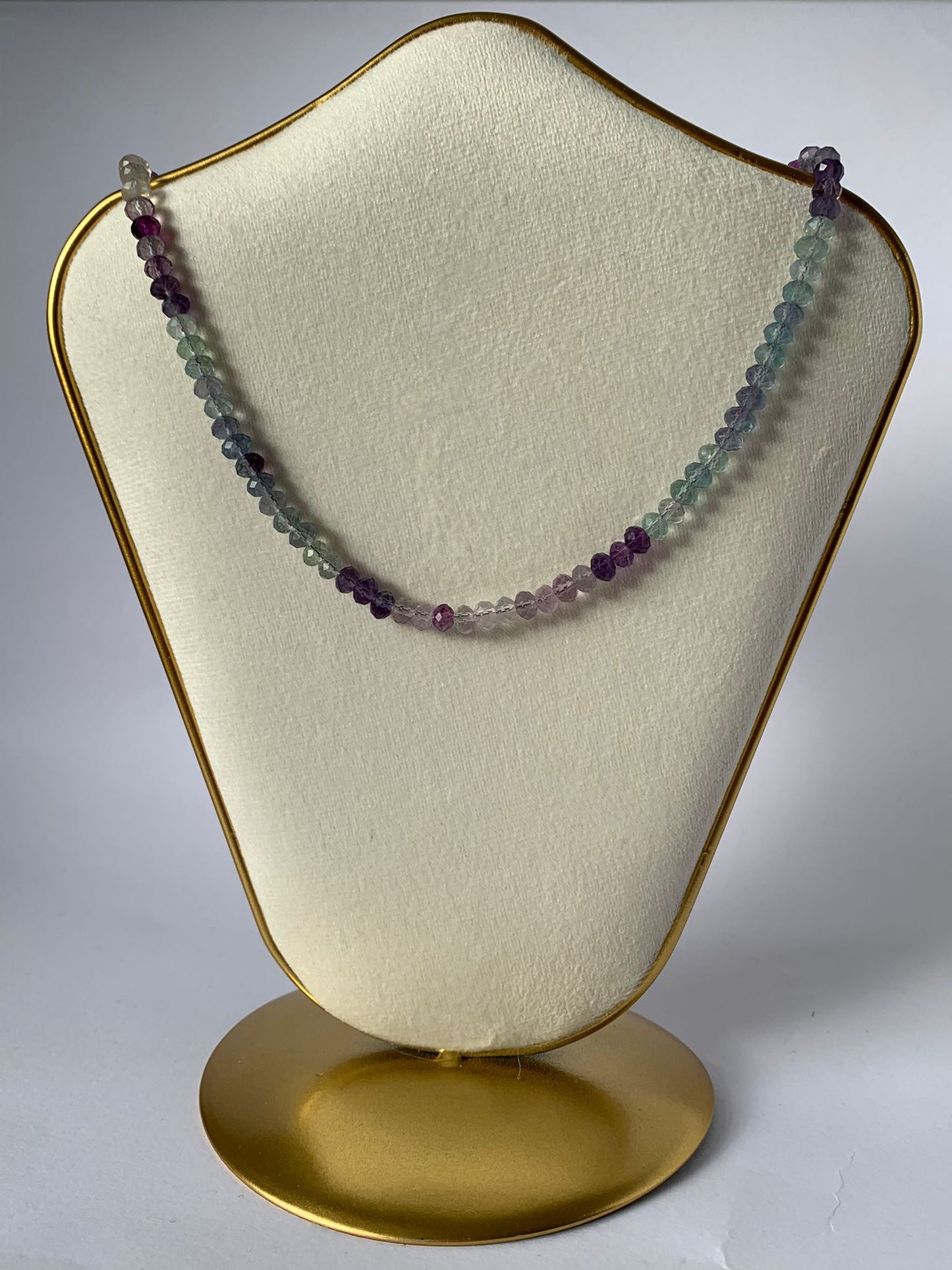 Adjustable Faceted Fluorite Choker / Changes and Spirituality