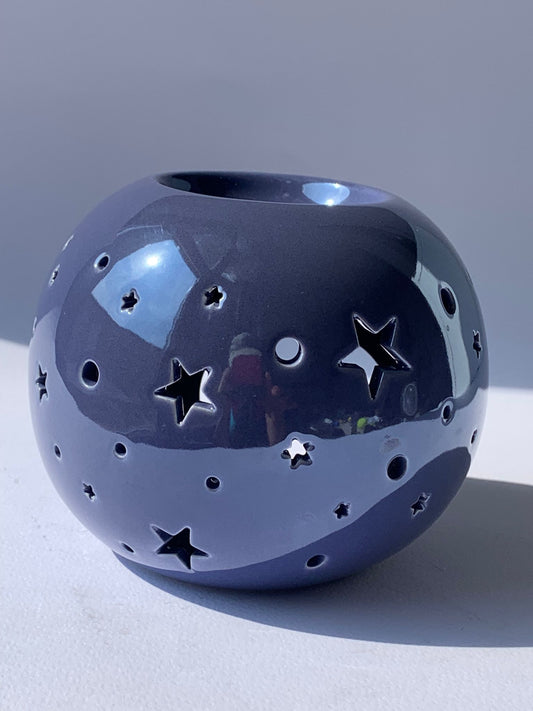 Bruciatore di oli essenziali e scaldacera in ceramica iridescente STAR