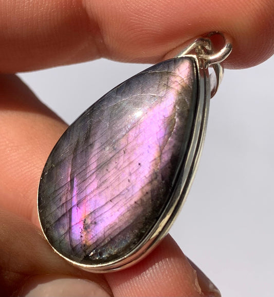 Ciondolo in labradorite di argento 925 / Intuizione e trasformazione