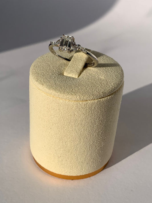 925 Silver Moissanite Adjustable Ring / Inner Potential and Prosperity