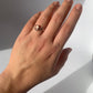 Anillo doble en cuarzo rosa y topacio blanco en plata 925 / Amor y autoestima