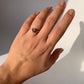 925 Silver Aquamarine and Peridot Ring / Harmony and Tranquility