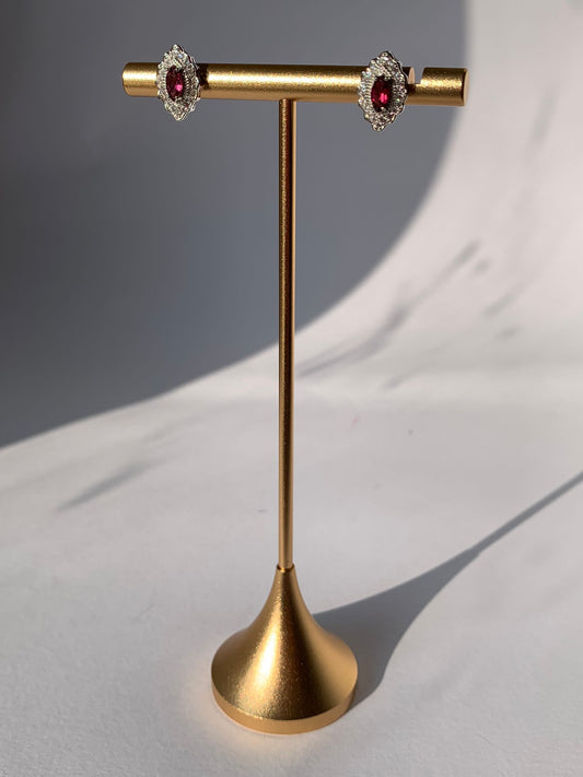 Orecchini in rodolite di argento 925 / Coraggio e romanticismo