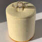 Anillo doble en cuarzo rosa y topacio blanco en plata 925 / Amor y autoestima