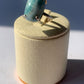 Anello regolabile in larimar di rame placcato / Equilibrio e serenità