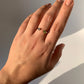 925 Silver Aquamarine and Peridot Ring / Harmony and Tranquility