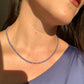 Girocollo in 38 carati di tanzanite con chiusura regolabile di argento 925 / Autorealizzazione ed emancipazione