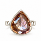 Anello regolabile in ametrino di argento 925 / Abbondanza e gioia
