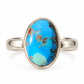 Anello regolabile in turchese golden hills di argento 925 / Protezione e calma