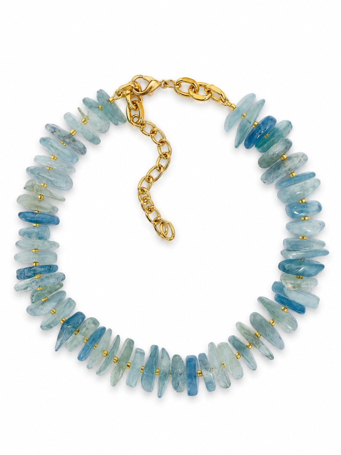 Collana MAXI regolabile in acquamarina / Armonia e tranquillità
