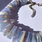 Collana MAXI regolabile in agata blu lace / Rilassamento e comunicazione