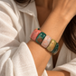 Bracciale elasticizzato in diaspro oceano / Tranquillità ed armonia