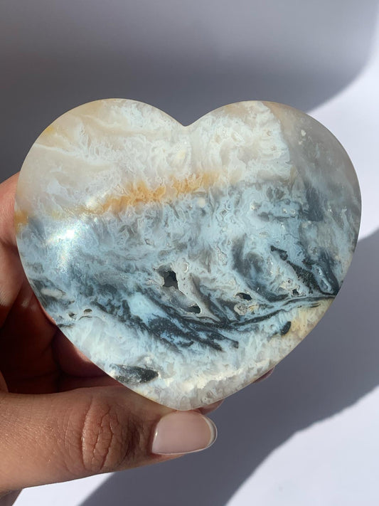Cuore in agata piuma / Concentrazione e positività