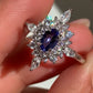 Anillo ajustable de tanzanita en plata 925 / Autorrealización y emancipación