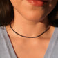 Adjustable Faceted Black Spinel Choker / Positivity and Calm 