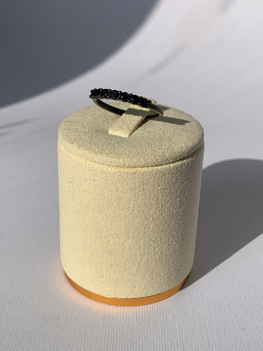 Adjustable Faceted Black Spinel Choker / Positivity and Calm 