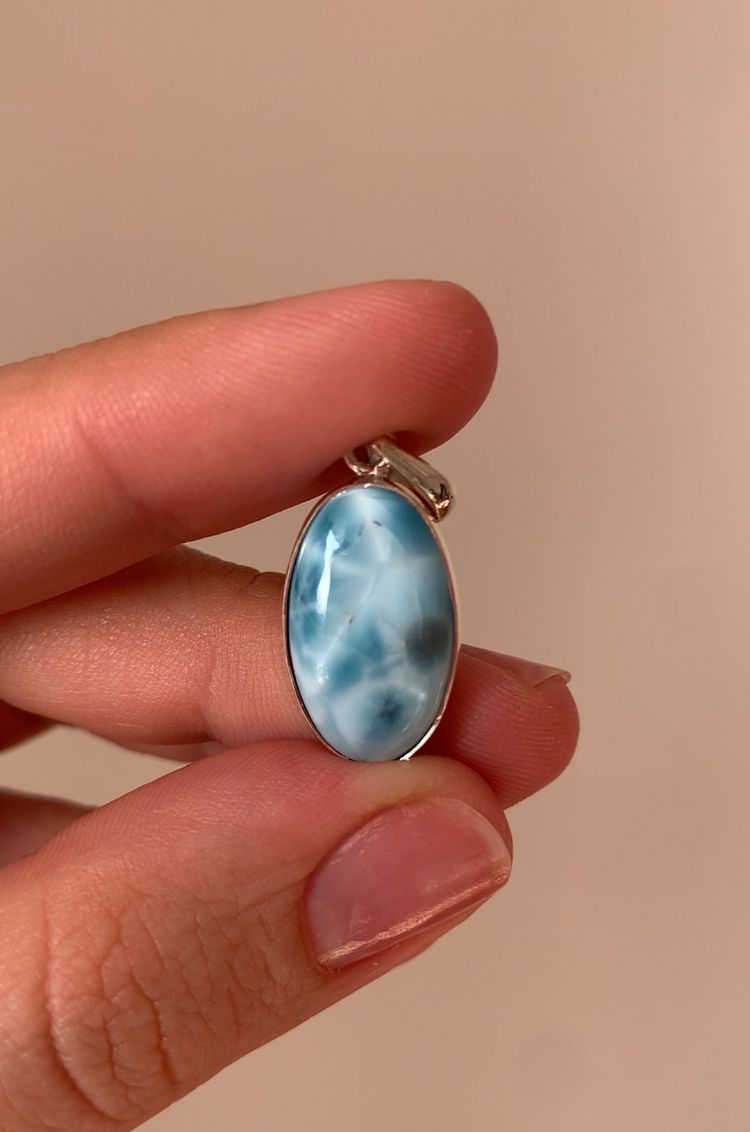 Collar larimar plata 925 / Equilibrio y serenidad
