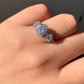 Anillo ajustable de moissanita en plata 925 / Potencial interno y prosperidad