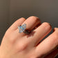 Anillo ajustable de moissanita en plata 925 / Potencial interno y prosperidad