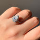 Anello taglio goccia da 3 CT di moissanite certificata su argento 925 rodiato (Colore D, Chiarezza VVS1) / Potenziale interno e prosperità