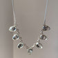 Collana in quarzo tormalinato di argento 925 / Protezione e radicamento