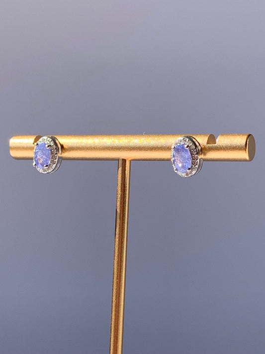 Orecchini in tanzanite di argento 925 placcato in rodio / Autorealizzazione ed emancipazione