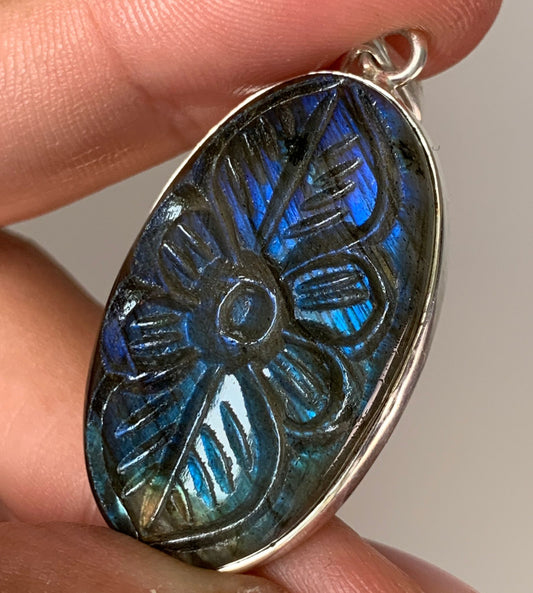 Silver Plated Copper Labradorite Necklace / Intuition and Transformation