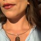 Collana in quarzo tormalinato di argento 925 / Protezione e radicamento