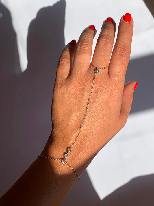 Anillo ajustable de moissanita en plata 925 / Potencial interno y prosperidad