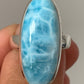 Adjustable Larimar Ring in 925 Silver / Balance and Serenity