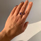 925 Silver Amethyst and White Topaz Ring / Relaxation and Balance
