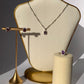 Set di gioielli, include ciondolo, orecchini ed anello in ametista di argento 925 / Rilassamento ed equilibrio