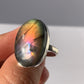 Anello regolabile in labradorite di argento 925 / Intuizione e trasformazione