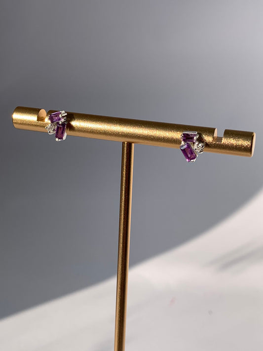 Orecchini in ametista di argento 925 / Rilassamento ed equilibrio