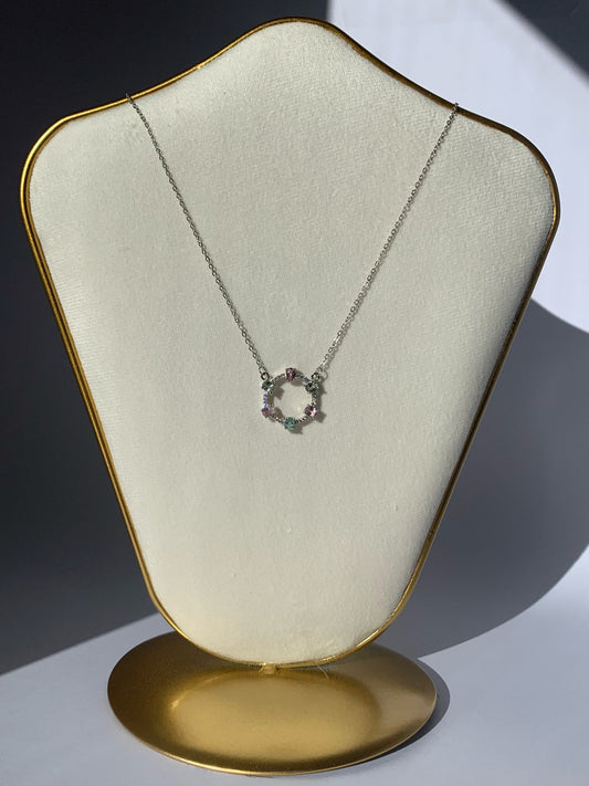 Collana in tormalina di argento 925 / Purificazione e protezione