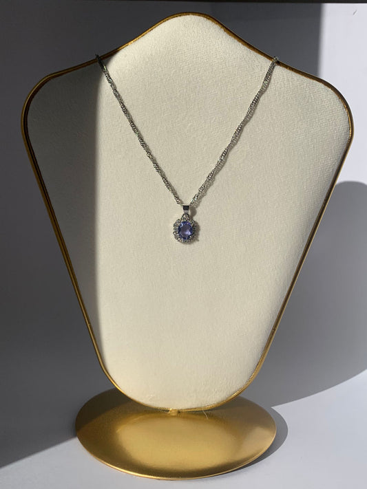 Ciondolo in fluorite di rame placcato argento / Cambiamenti e spiritualità