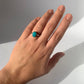 Anillo Ajustable de Amazonita de Cobre Chapado en Plata / Equilibrio y Superación Personal