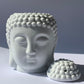 Bruciatore di oli essenziali e scaldacera a forma di Buddha in ceramica