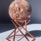 Sfera in ametista rosa con stand incluso / Rilassamento ed equilibrio