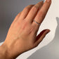 Anillo de tanzanita y topacio blanco realizado en plata 925 / Autorrealización y emancipación